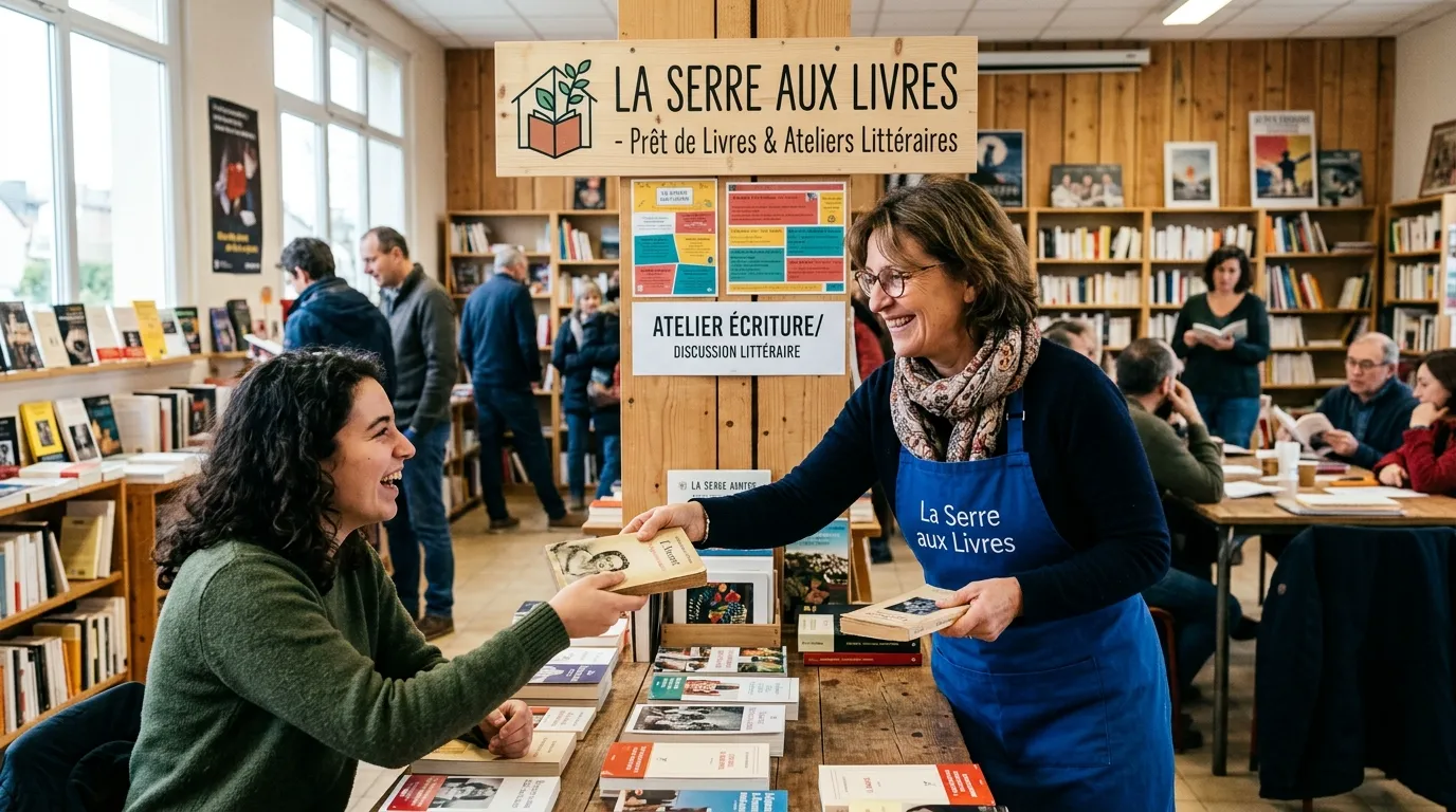 Atelier de lecture et prêt d'ouvrages à La Serre aux Livres